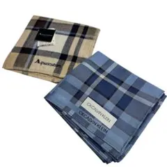 カルバンクライン チェック柄メンズハンカチ 2枚セット　未使用品