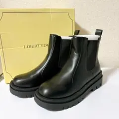 新品・未使用 LIBERTYDOL ブラック サイドゴアブーツ 25-25.5