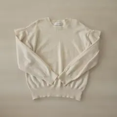 オペークドットクリップ　フリルニット