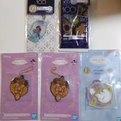 ディズニー　一番くじ　キーホルダー　５点セット