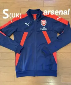 アーセナル Puma ジップアップジャケット S(UK) ネイビー/レッド