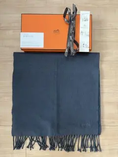 [美品]HERMES エルメス　カシミア100％マフラー　ストール