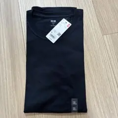 新品 UNIQLO スーピマコットン クルーネックT ブラック XL