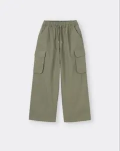 GU カーゴプルオンワイドパンツ　S 140