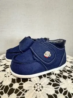 familiarデニム風スリッポンシューズ（ネイビー）