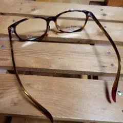 ブラウン トライカラー レディース メガネ
