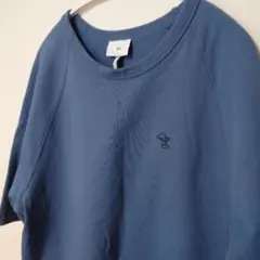H&M オーバーサイズ Tシャツ スウェット調 ブルー Ｌ