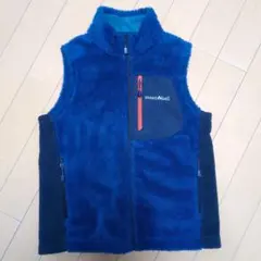 モンベル フリースベスト 130cm 青