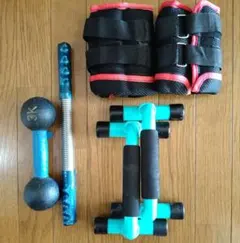 マッスルトレーニングセット 豪華5点セット 青 - メルカリ