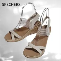 SKECHERSスケッチャーズ ビバリーカジュアル25cmコルクウエッジサンダルのサムネイル