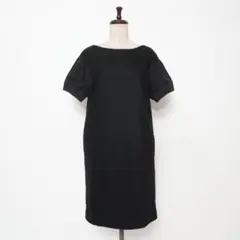 美品 Ballsey 切替半袖ワンピース ブラック サイズ38*KD316