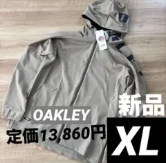 新品　オークリー　メンズ　トレーニングジャケット　ストレッチ　フード　XL