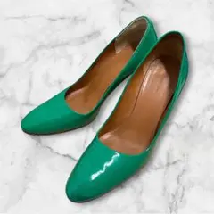CELINE パンプス 定価9万 フィービー期 エナメル グリーン 36のサムネイル