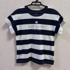 kate spade 120 Tシャツ 半袖　ボーダー ネイビー ホワイト