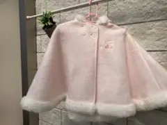 お値下げ‼️ファミリア　ベビーポンチョ　ピンク