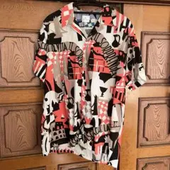 S/S ピーエスポールスミス 総柄 プリント アロハシャツ L