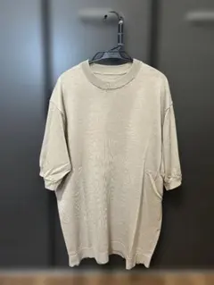 UVカットヘンプ混クルーネック半袖セーターのサムネイル