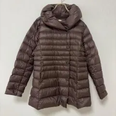美品 DoCLASSE 軽量ダウン Aラインコート 防寒 Lサイズ
