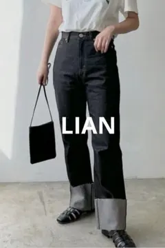 Lian リアン ロールアップ リジット デニムパンツ S