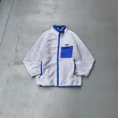 Only NY ボアフリースジャケット　フルジップ　グレー　ワンポイントロゴ