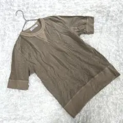 【サブトラクト】（1）Tシャツ 麻100% ベージュ 春夏 スウェット 日本製