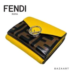 FENDI フェンディ エフイズ ズッカ 三つ折り財布 イエロー - メルカリ
