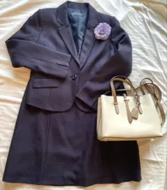 濃紺スーツ　大きいサイズ17号　ラメ入り