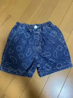 【新品タグ付】バースデイ futafuta 総柄デニムショートパンツ80サイズ
