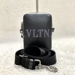 【美品】ヴァレンティノガラヴァーニ VLTN レザー ショルダーバッグ ブラックのサムネイル
