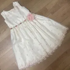 マザウェイズ⭐︎ピンクローズ刺繍のキッズドレス・130のサムネイル
