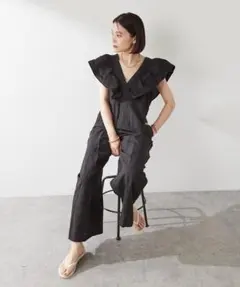 omekashi リネンラッフルオールインワンのサムネイル