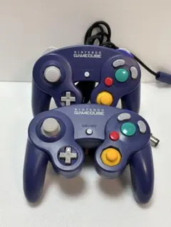【メンテナンス済】ゲームキューブ コントローラー バイオレット2個セット