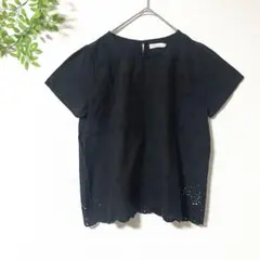 earth music&ecology 半袖カットソー M 黒 コットン