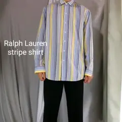 ポロ ラルフローレン ドレスシャツ　ストライプ　長袖　メンズ　シャツ