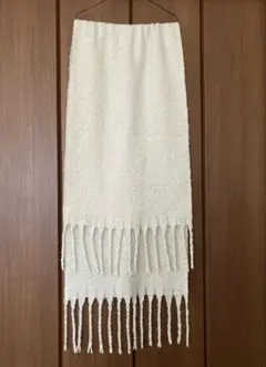 大判　マフラー　アイボリー　約50cm×228cm