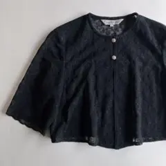 used レトロ シアー 刺繍 カーディガン 古着 ヴィンテージ vintage