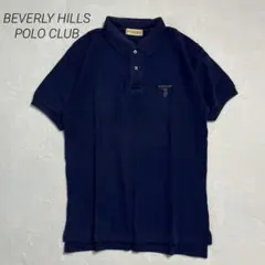 BEVERLY HILLS POLO CLUB/ポロシャツ/刺繍ロゴ/半袖/紺のサムネイル