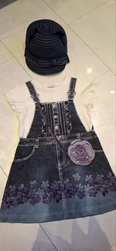ANNA SUI mini 半袖 フェイクサロペット ワンピース - メルカリ