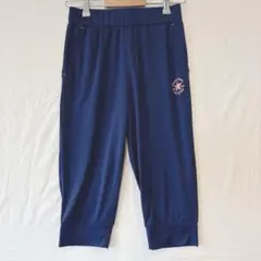 コンバース 7分丈 ジャージ パンツ M ネイビー ピンク クロップド 吸汗速乾