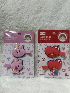 BTS BT21 ヘアクリップセット 2個入り kpop 韓国 未使用 未開封