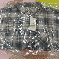 チェックネルシャツ グレー