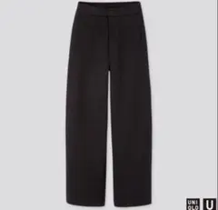UNIQLO ユニクロ ワイド フィット カーブ ジャージー パンツ ブラック