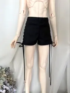 60cmクラス男の子用　サイド編上げパンツ　黒