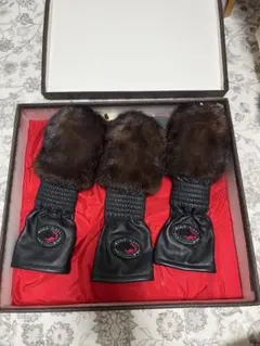WORLD-CLASS JUST MINK ゴルフヘッドカバー 3点セット