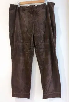 Coldwater Creek ブラウンスエードワイドズボン ハイウエスト XL