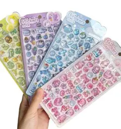 可愛3Dシールセット 4枚