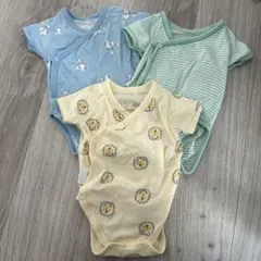 ベビー肌着セット 水色・緑・黄色 60cm