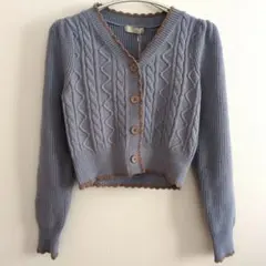 FREE'S MART ケーブルショート丈ニットカーディガン　フリーサイズ