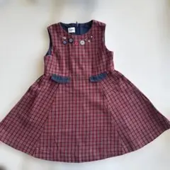 【美品】familiar/ジャンバースカート(size:100）