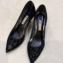 ダイアナ ブラック レース ハイヒール 23cm